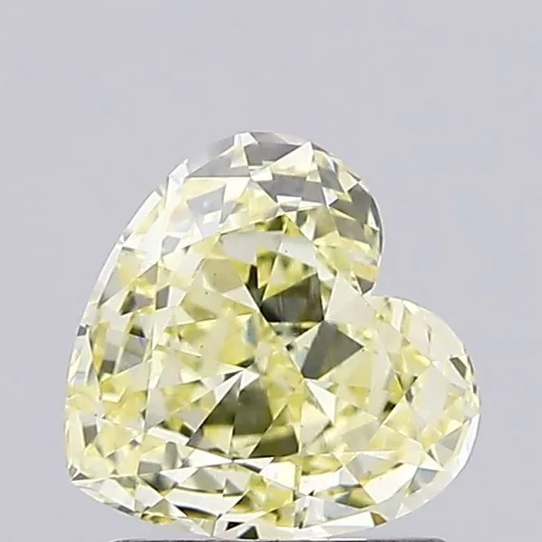 1.02ct HEART Fancy Yellow VS1 Coloured Lab diamond