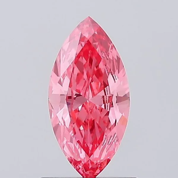 0.64ct MARQUISE Fancy Vivid Pink VVS2 Coloured Lab diamond