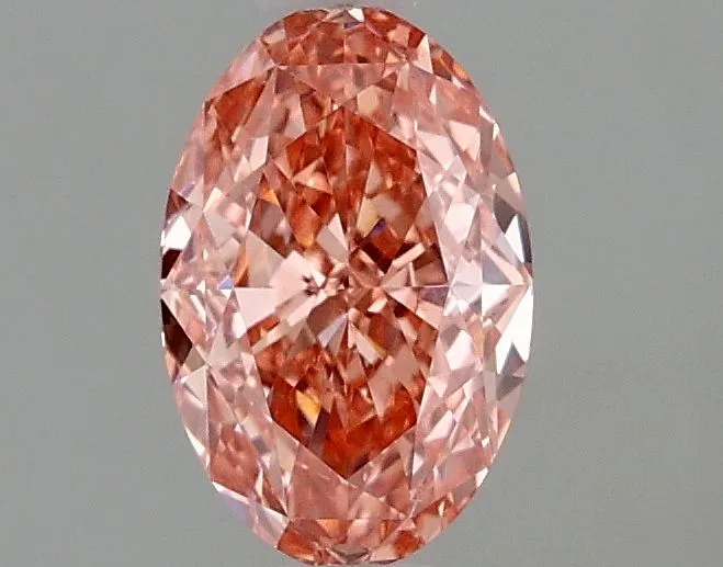 1.01ct OVAL Fancy Vivid Pink VS1 Coloured Lab diamond