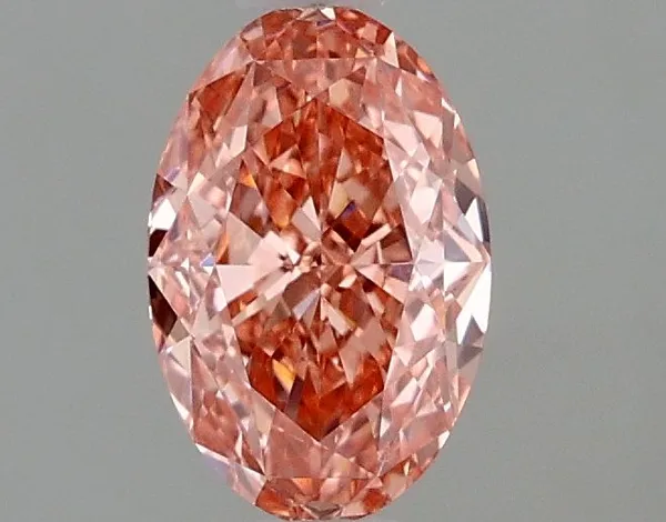 1.01ct OVAL Fancy Vivid Pink VS1 Coloured Lab diamond