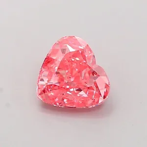 1ct HEART Fancy Vivid Pink VS2 Coloured Lab diamond