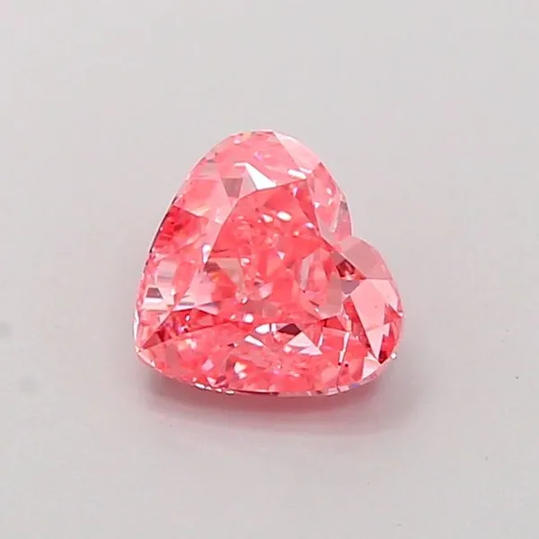 1ct HEART Fancy Vivid Pink VS2 Coloured Lab diamond