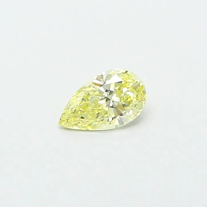 0.50ct PEAR Fancy Yellow VVS2 Coloured Lab diamond