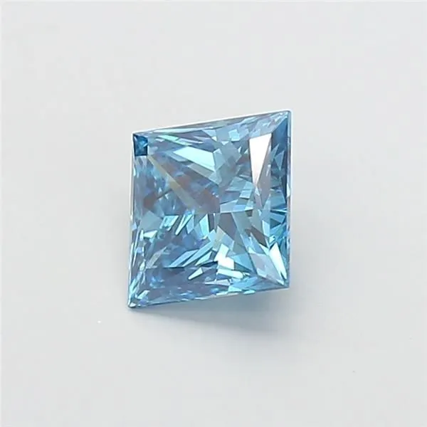 2.53ct PRINCESS Fancy Vivid Blue SI1 Coloured Lab diamond
