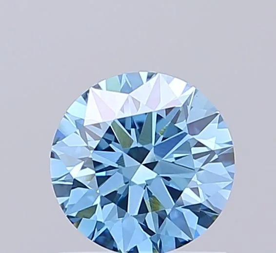 1.04ct ROUND Fancy Vivid Blue VS1 Coloured Lab diamond