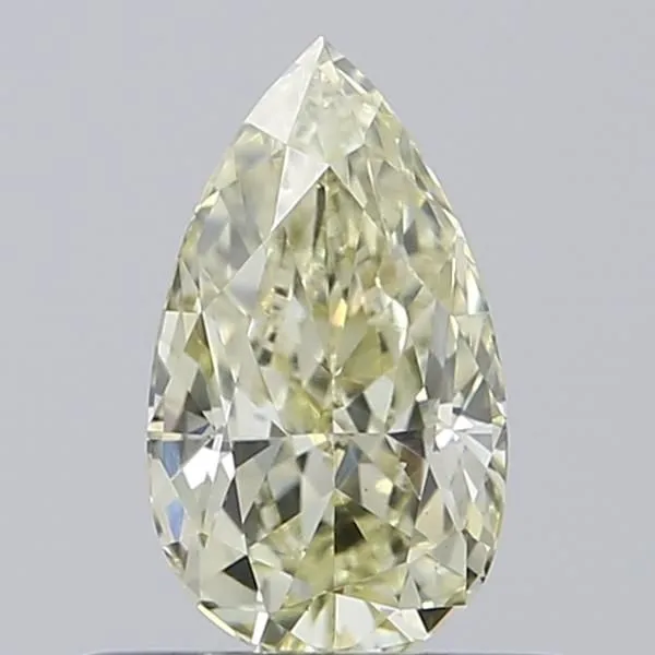 0.51ct PEAR Fancy Light Yellow VVS2 Coloured Lab diamond