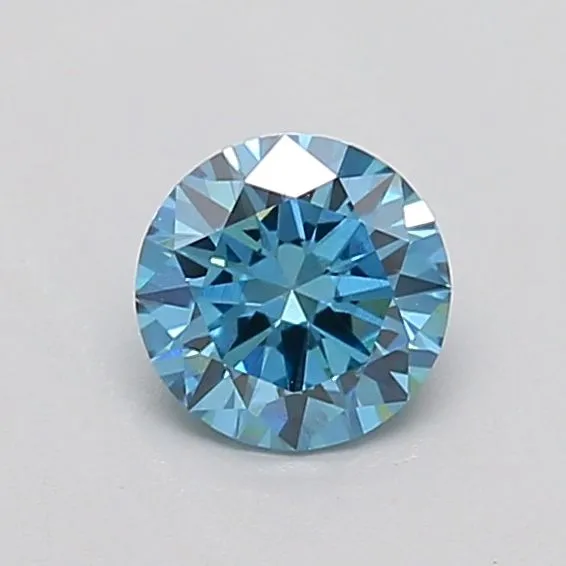 0.52ct ROUND Fancy Vivid Blue VS2 Coloured Lab diamond
