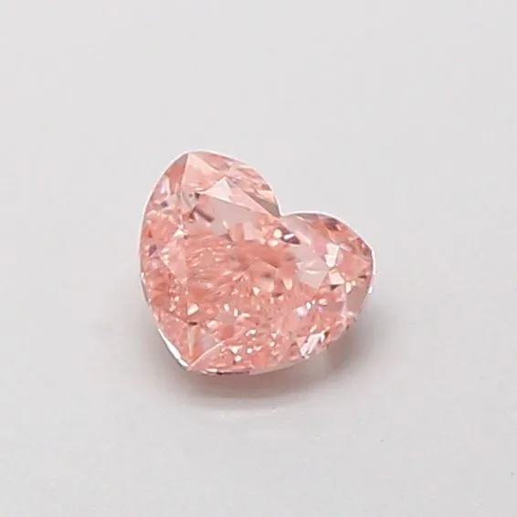 0.44ct HEART Fancy Intense Pink VS1 Coloured Lab diamond