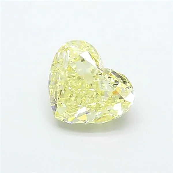 1.66ct HEART Fancy Light Yellow VS1 Coloured Lab diamond