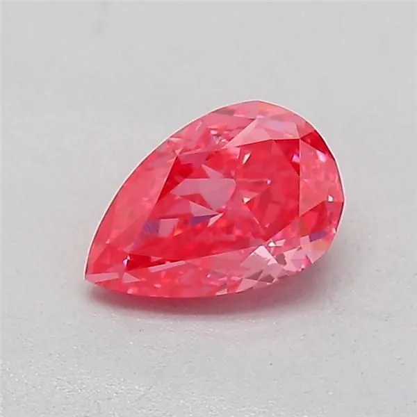 0.36ct PEAR Fancy Vivid Pink VVS1 Coloured Lab diamond