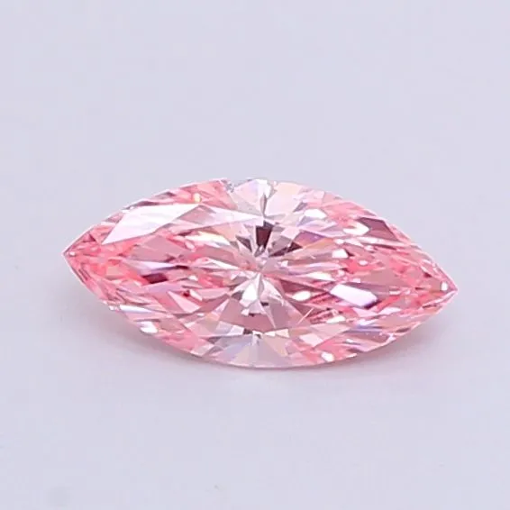 0.42ct MARQUISE Fancy Vivid Pink VS1 Coloured Lab diamond