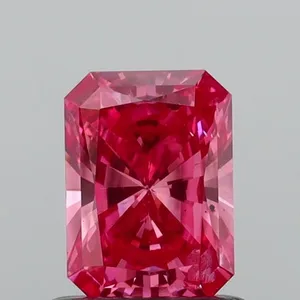 0.8ct RADIANT Fancy Vivid Pink SI1 Coloured Lab diamond