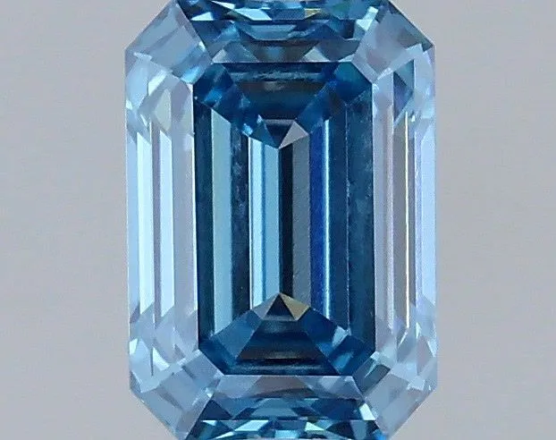1.06ct EMERALD Fancy Vivid Blue VS1 Coloured Lab diamond
