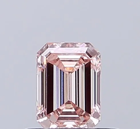 0.51ct EMERALD Fancy Intense Pink VVS2 Coloured Lab diamond