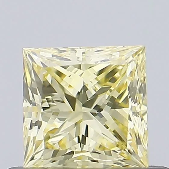 0.51ct PRINCESS Fancy Yellow VS1 Coloured Lab diamond