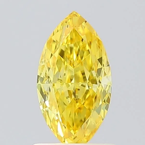 1.02ct MARQUISE Fancy Vivid Yellow VS1 Coloured Lab diamond