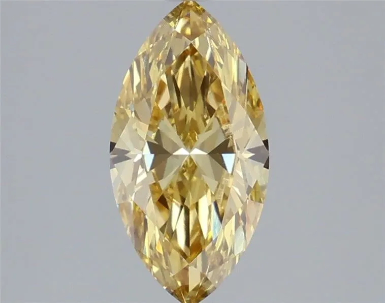 1.52ct MARQUISE Fancy Intense Yellow VS1 Coloured Lab diamond