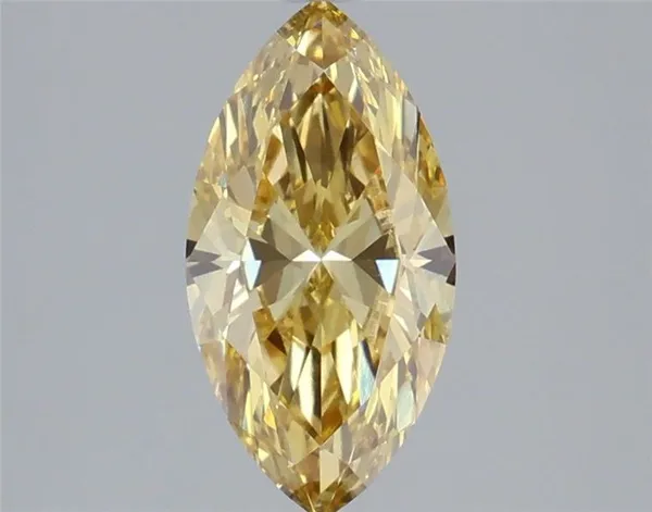 1.52ct MARQUISE Fancy Intense Yellow VS1 Coloured Lab diamond