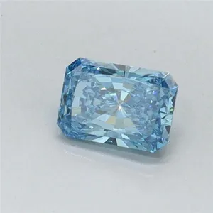 0.42ct RADIANT Fancy Vivid Blue VS1 Coloured Lab diamond