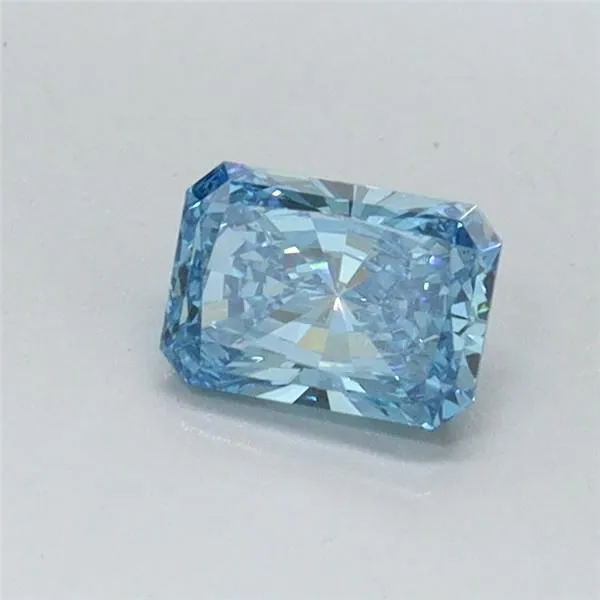 0.42ct RADIANT Fancy Vivid Blue VS1 Coloured Lab diamond