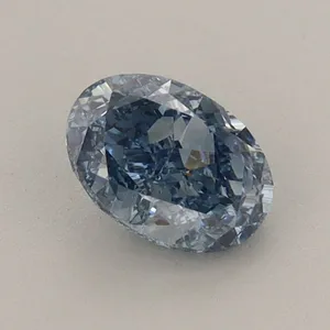 0.81ct OVAL Fancy Vivid Blue VVS2 Coloured Lab diamond
