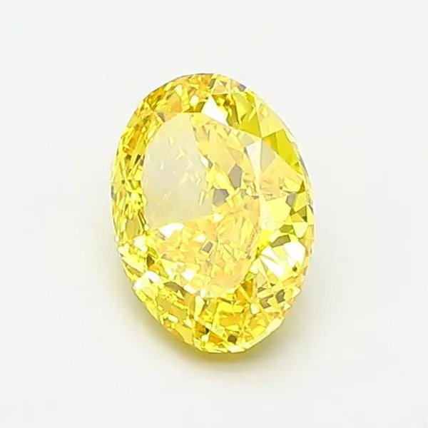 1ct OVAL Fancy Vivid Yellow VVS2 Coloured Lab diamond