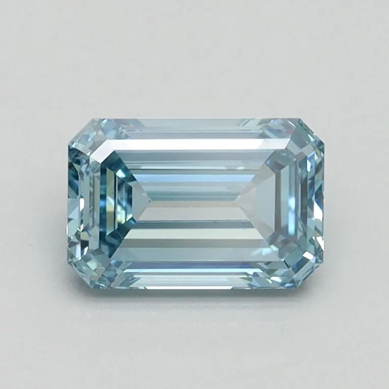 0.91ct EMERALD Fancy Intense Blue VS1 Coloured Lab diamond