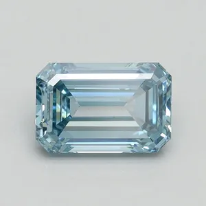 0.91ct EMERALD Fancy Intense Blue VS1 Coloured Lab diamond
