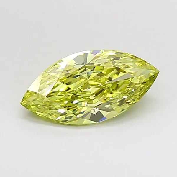 1.5ct MARQUISE Fancy Intense Yellow VS1 Coloured Lab diamond