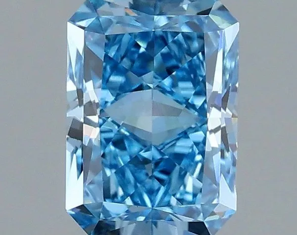 1.05ct RADIANT Fancy Vivid Blue VS1 Coloured Lab diamond