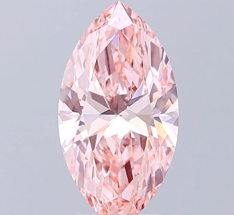 2.35ct MARQUISE Fancy Intense Pink VS1 Coloured Lab diamond