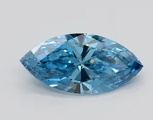 1.01ct MARQUISE Fancy Vivid Blue VS2 Coloured Lab diamond