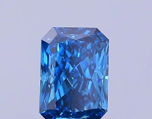 0.6ct RADIANT Fancy Vivid Blue VS1 Coloured Lab diamond