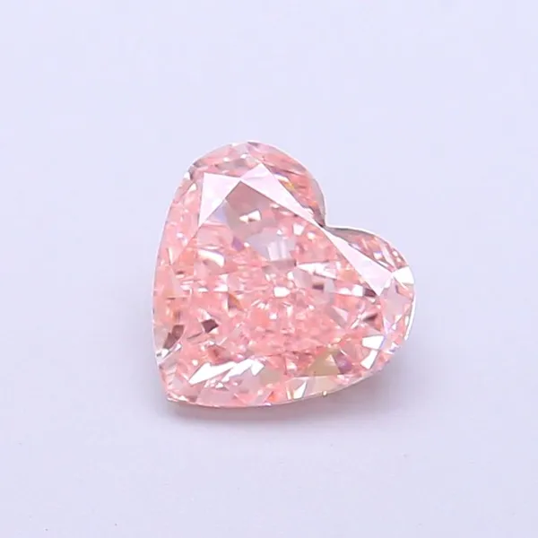 0.97ct HEART Fancy Intense Pink VS1 Coloured Lab diamond