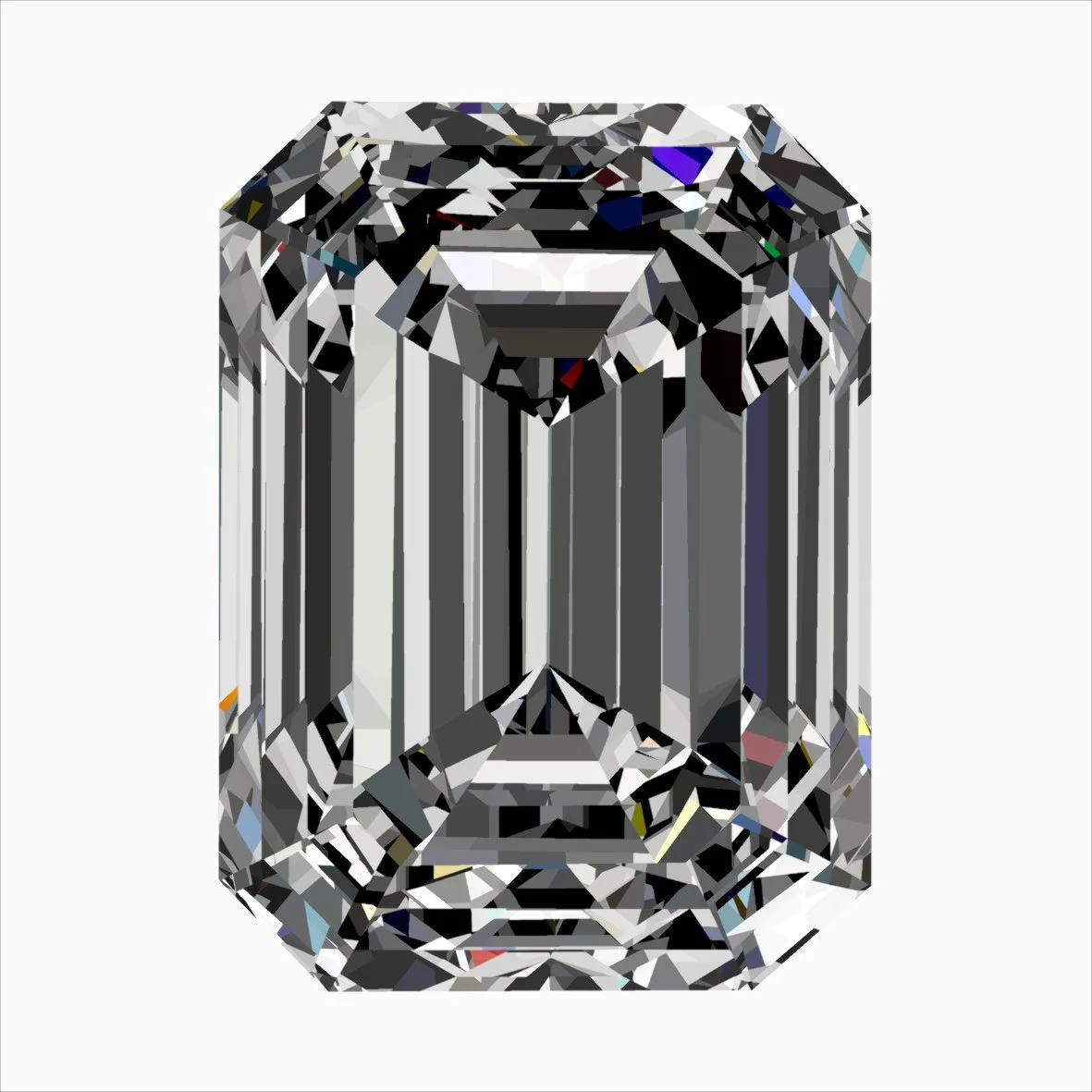 0.30ct EMERALD F VS2 Natural diamond