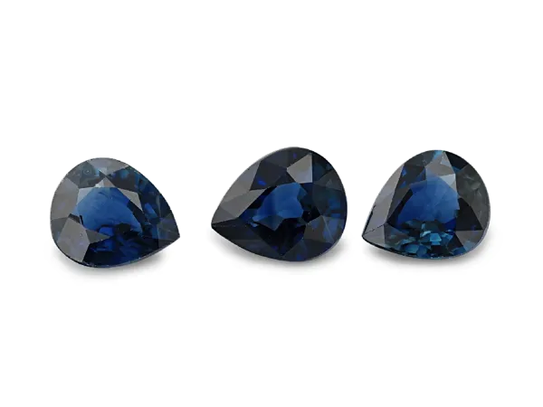 0.65ct Blue Sapphire, Pear Shape cut gemstone