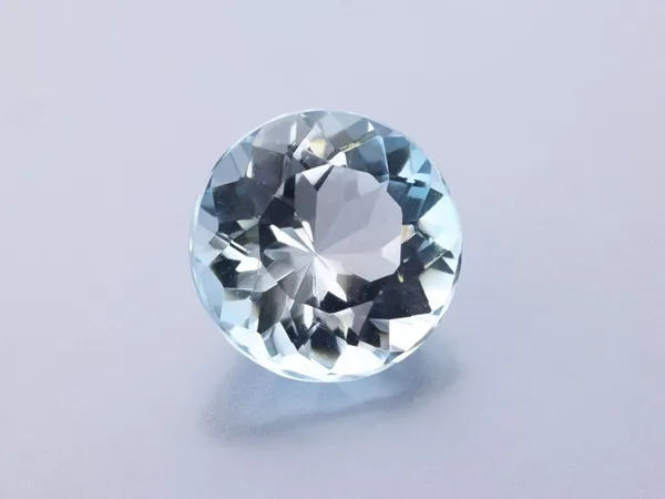 6.36ct Blue Topaz, Round cut gemstone