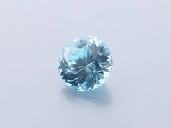 2.17ct Blue Zircon, Round cut gemstone