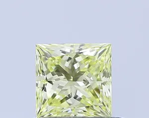 0.53ct PRINCESS Fancy Light Yellow VVS1 Coloured Lab diamond