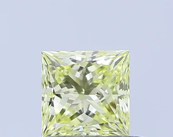 0.53ct PRINCESS Fancy Light Yellow VVS1 Coloured Lab diamond
