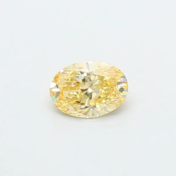 0.38ct OVAL Fancy Yellow VVS2 Coloured Lab diamond