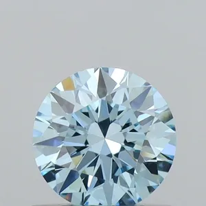 0.53ct ROUND Fancy Intense Blue VVS1 Coloured Lab diamond