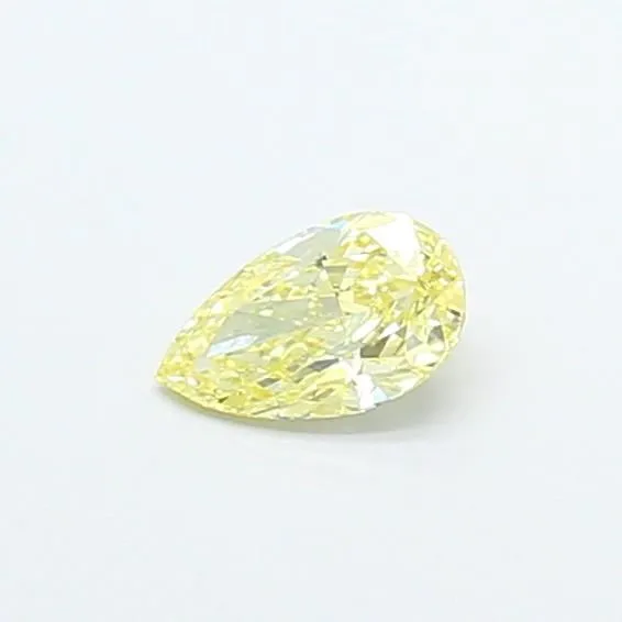 0.31ct PEAR Fancy Yellow VVS1 Coloured Lab diamond