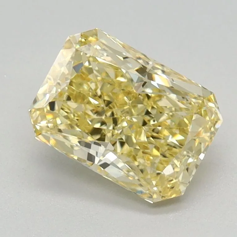 1.13ct RADIANT Fancy Vivid Yellow VS1 Coloured Lab diamond