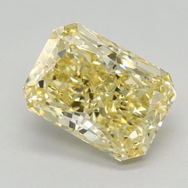 1.13ct RADIANT Fancy Vivid Yellow VS1 Coloured Lab diamond