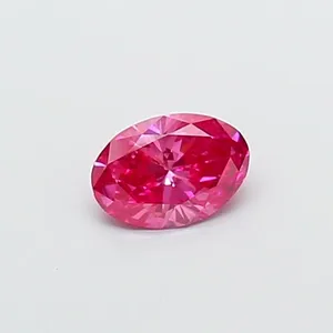0.5ct OVAL Fancy Vivid Pink SI1 Coloured Lab diamond