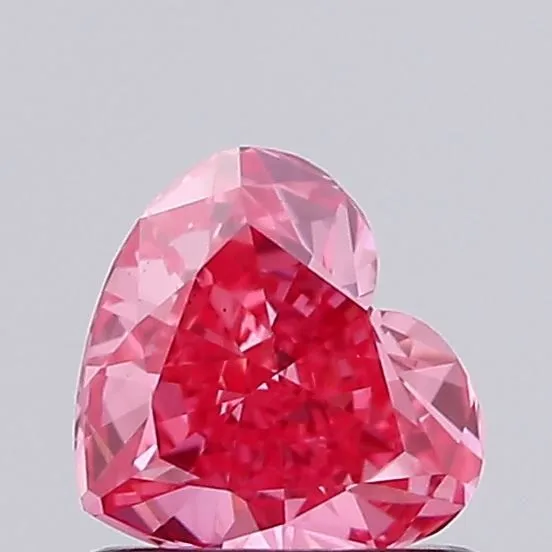 0.59ct HEART Fancy Vivid Pink VS1 Coloured Lab diamond