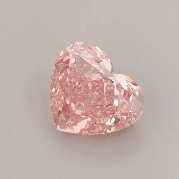 1.08ct HEART Fancy Vivid Pink VS2 Coloured Lab diamond