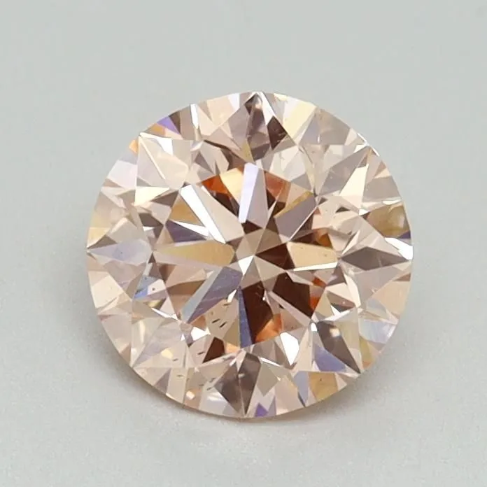 0.97ct ROUND Fancy Intense Pink VS2 Coloured Lab diamond
