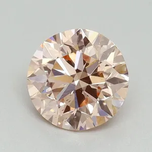 0.97ct ROUND Fancy Intense Pink VS2 Coloured Lab diamond